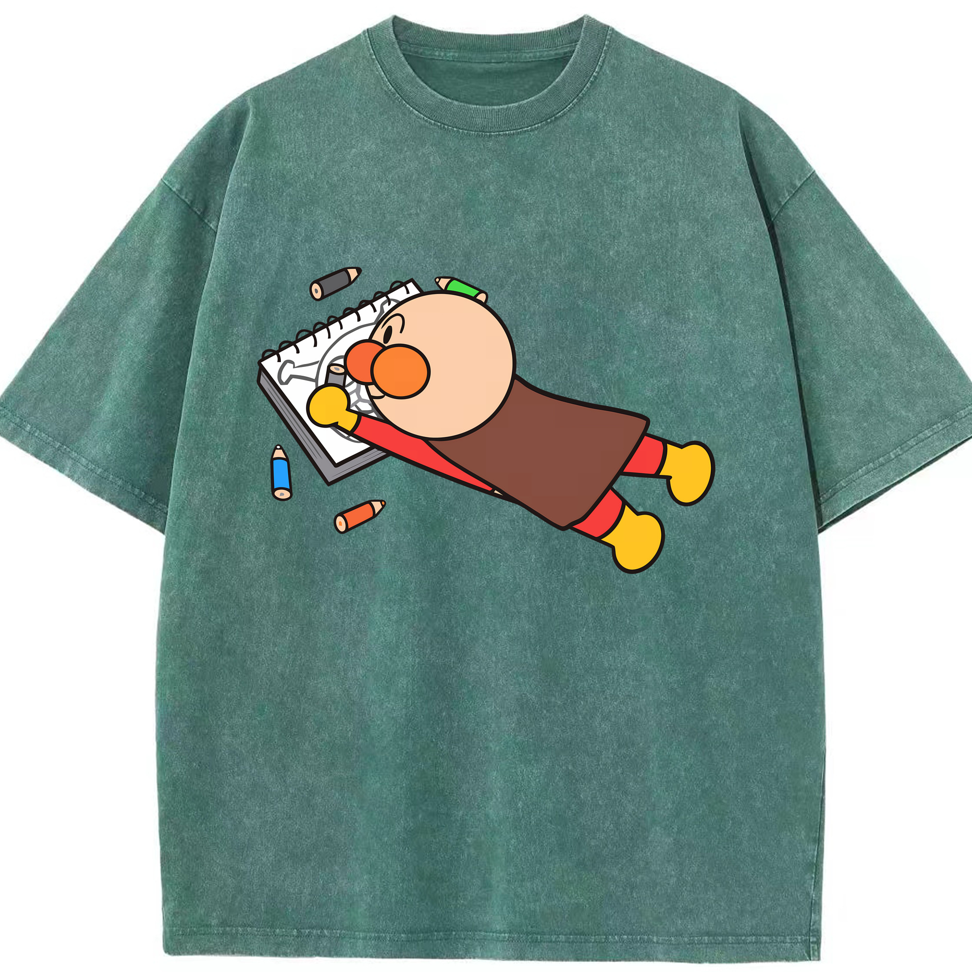（画像用） アンパンマン Anpanman 綿100% ヴィンテージ風 半袖Tシャツ（フロントプリント）